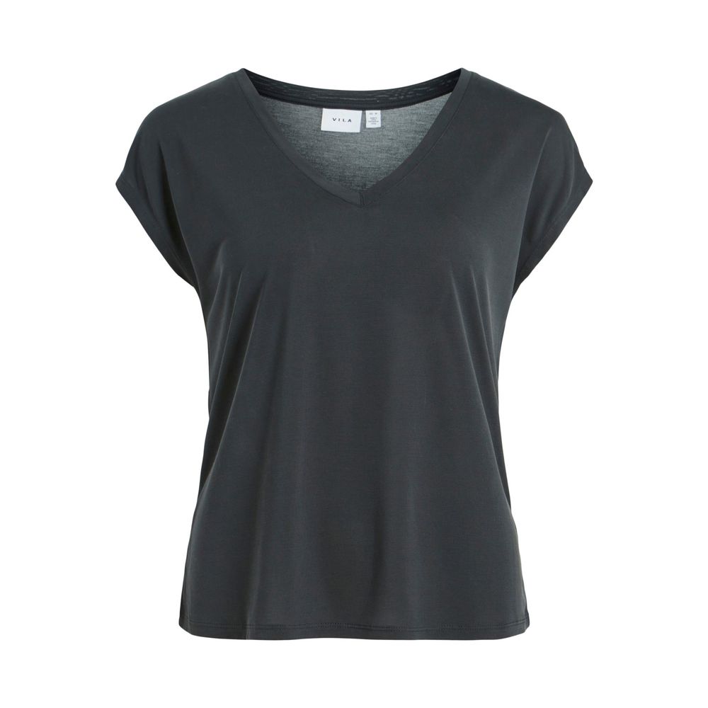 Vila Clothes Black Tencel T-Shirt