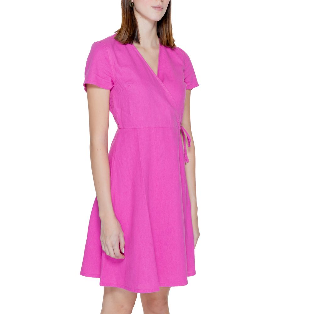 Only Multicolor Linen Midi