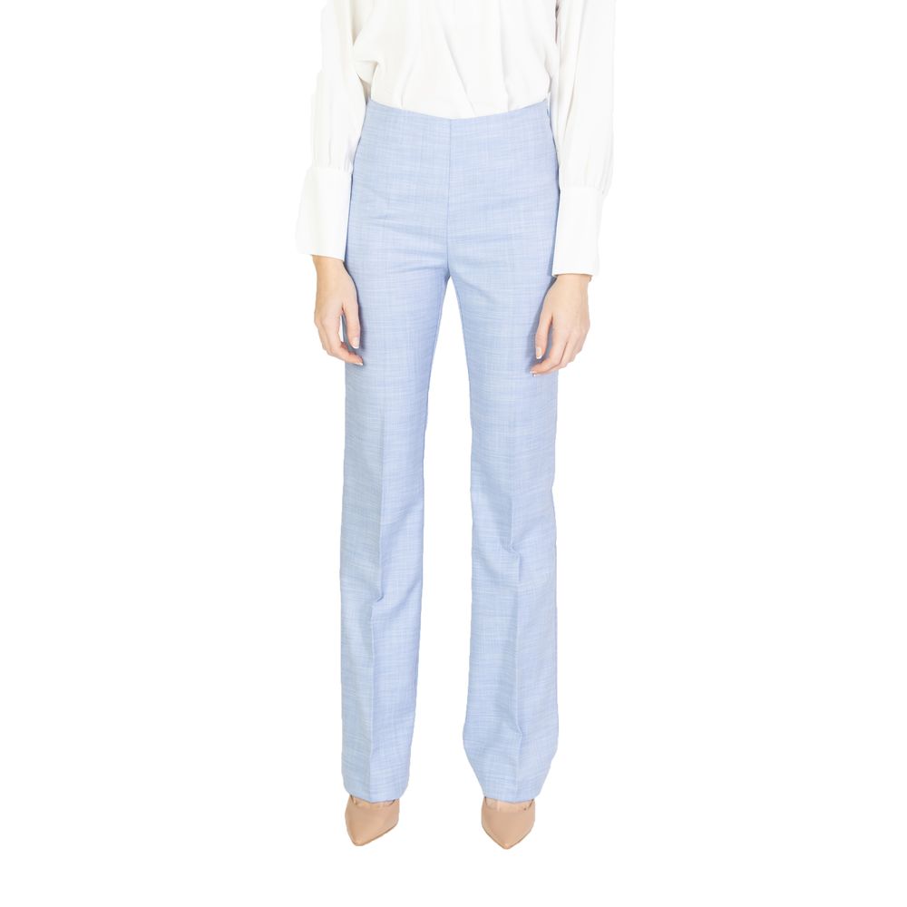 Sandro Ferrone Blue Viscose Pant