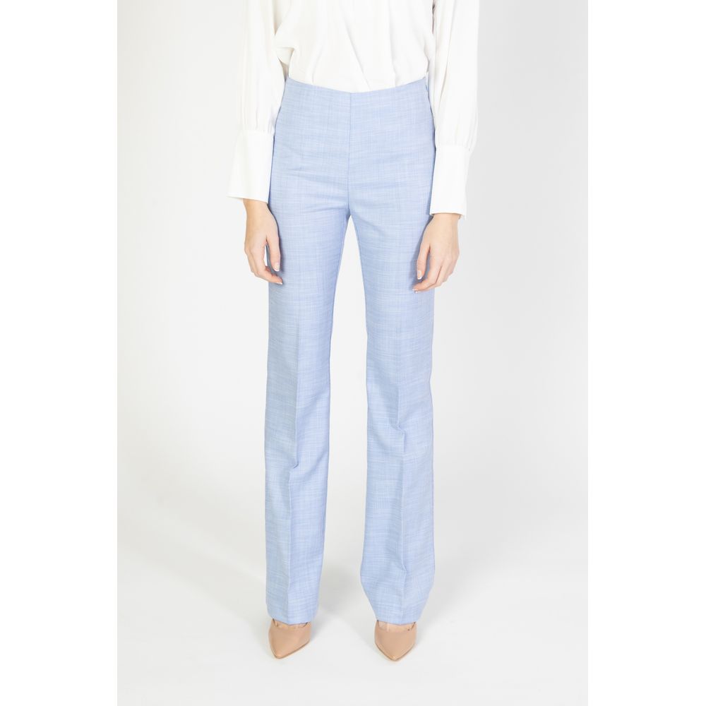 Sandro Ferrone Blue Viscose Pant