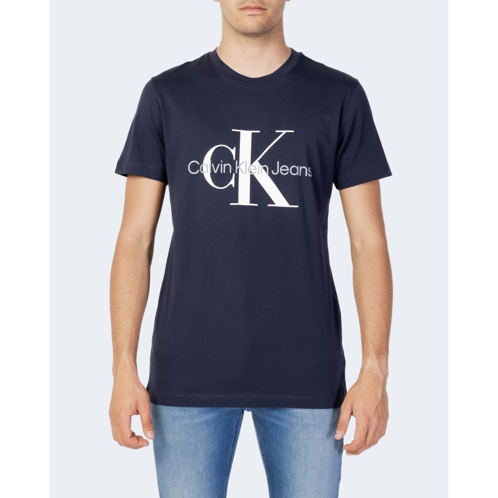 Calvin Klein Jeans Modra bombažna majica