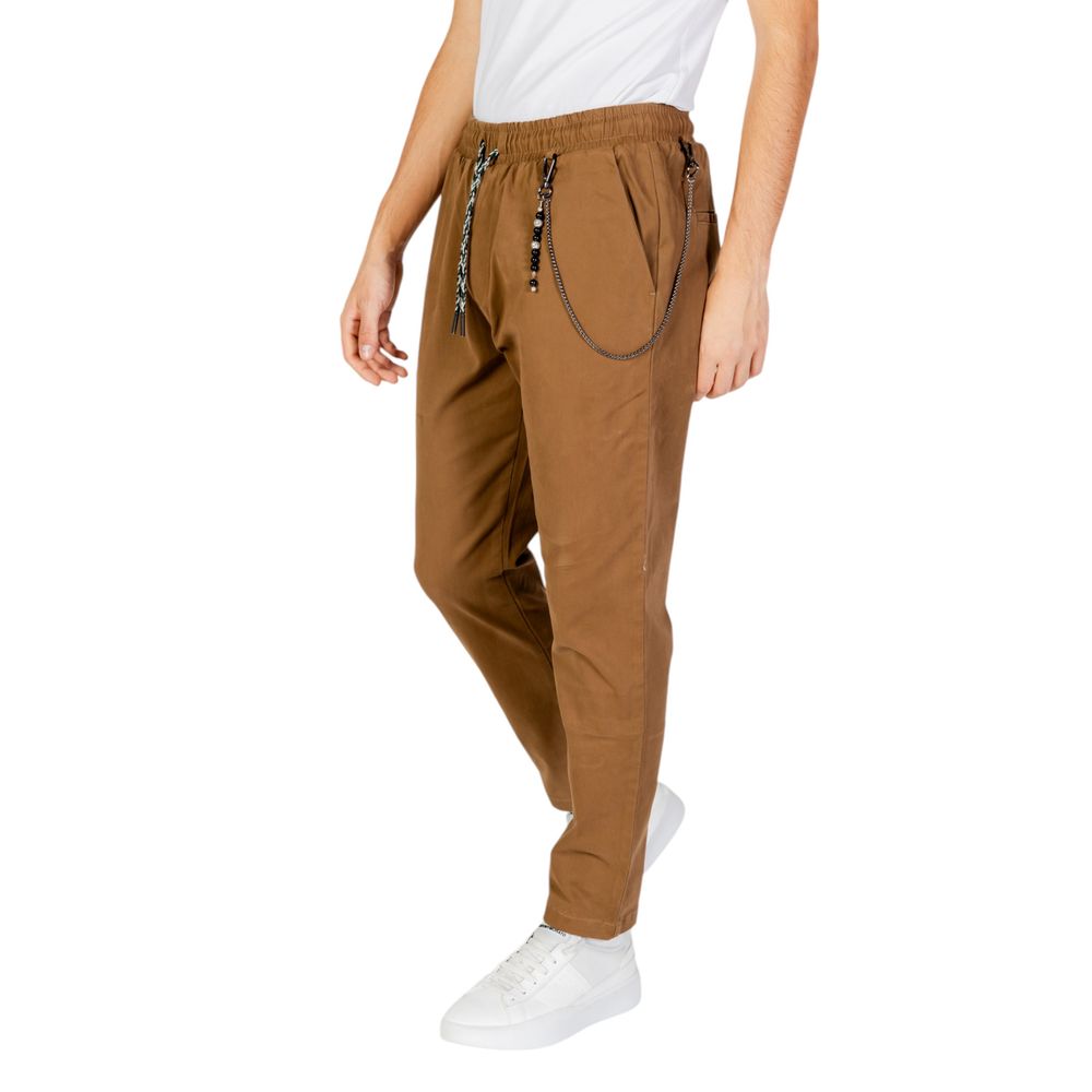 Gianni Lupo Brown Cotton Pant