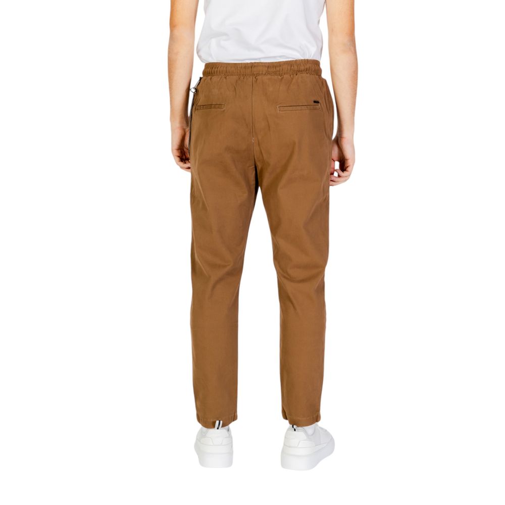 Gianni Lupo Brown Cotton Pant