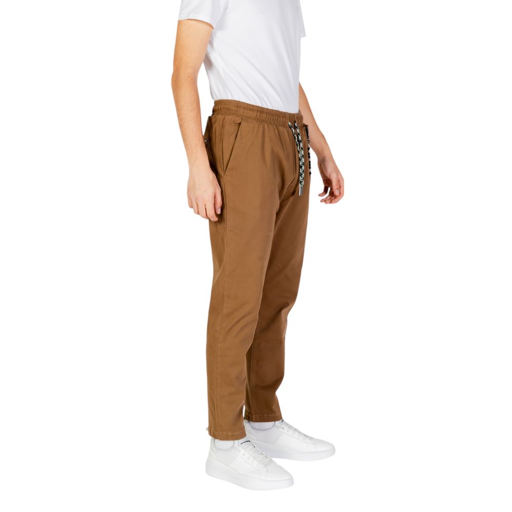 Gianni Lupo Brown Cotton Pant