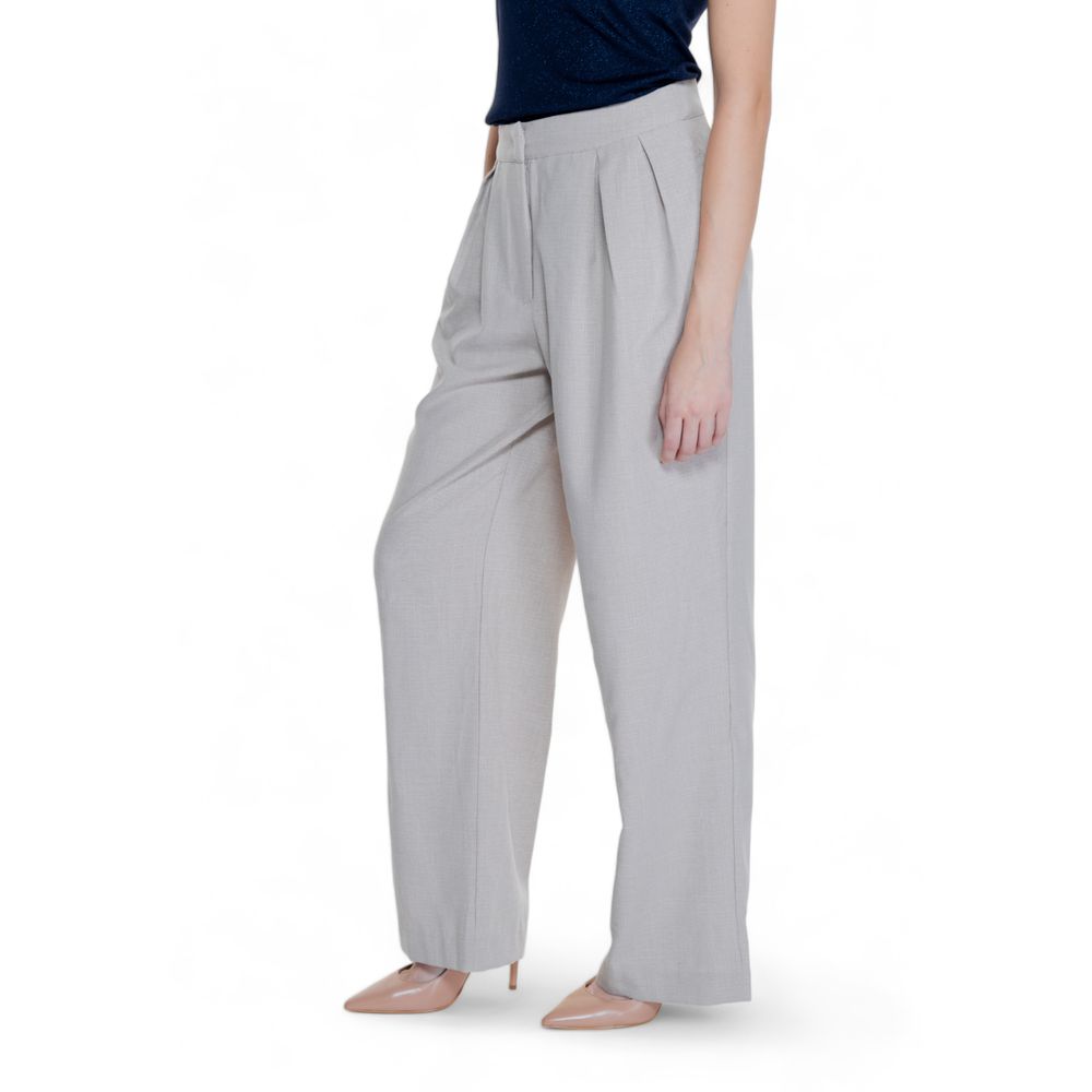 Vila Clothes Beige Polyester Pant