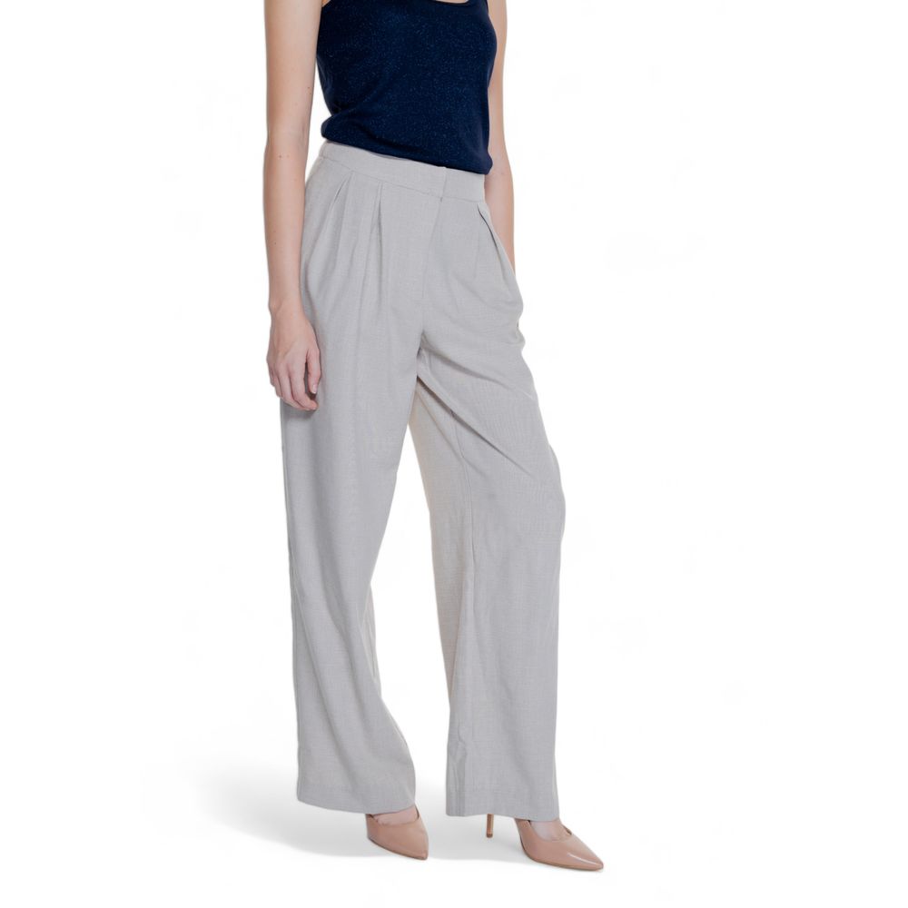 Vila Clothes Beige Polyester Pant