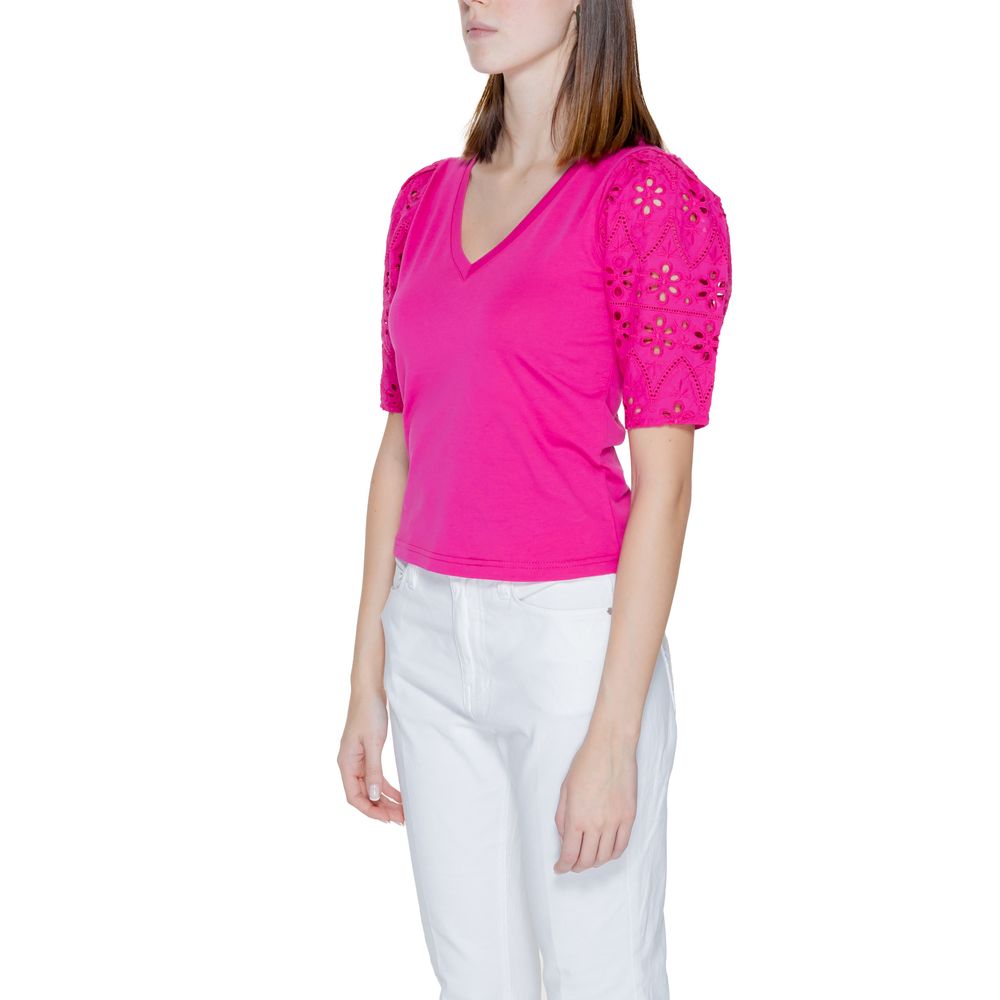 Morgan De Toi Pink Cotton T-Shirt