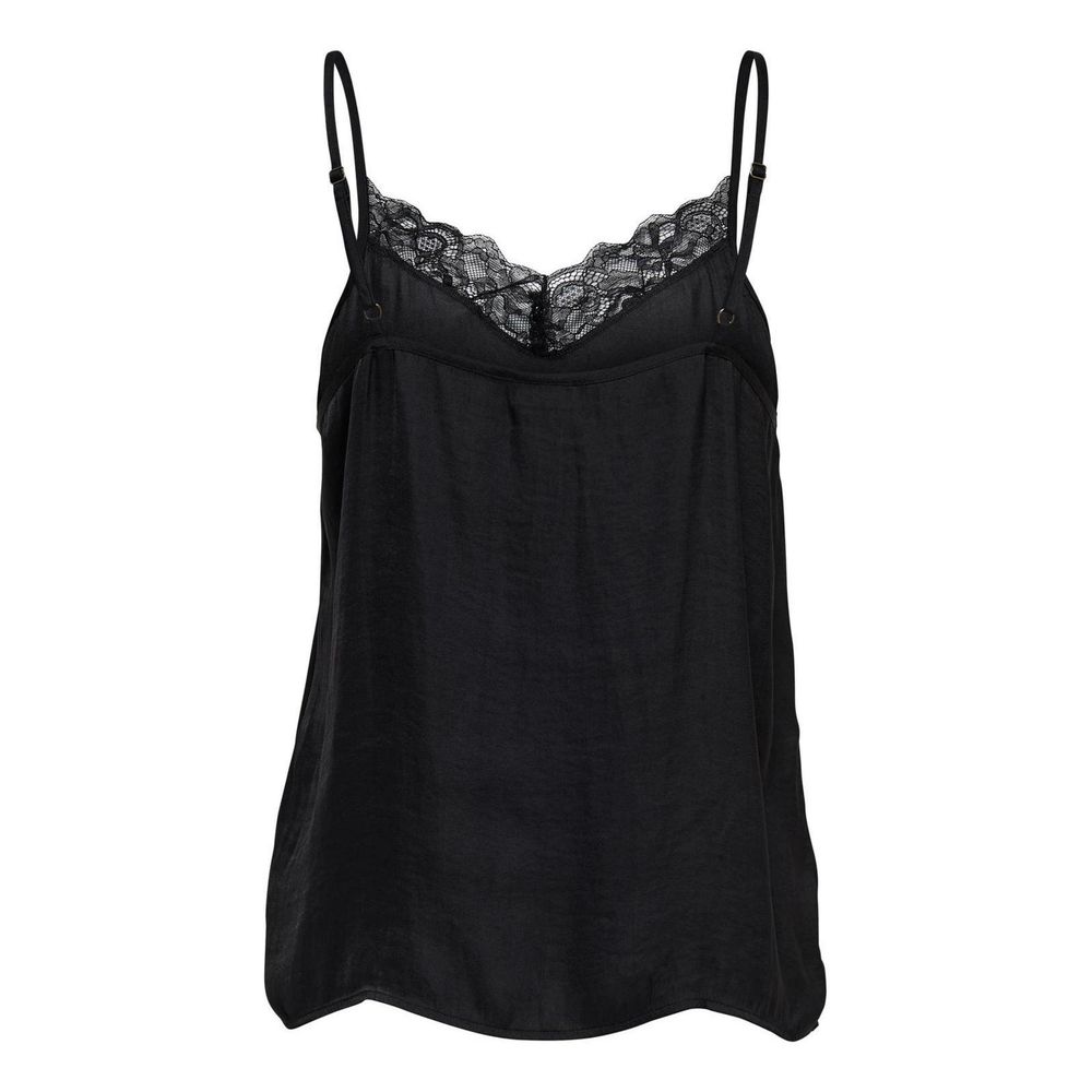 Jacqueline De Yong Black Polyester Tank Top