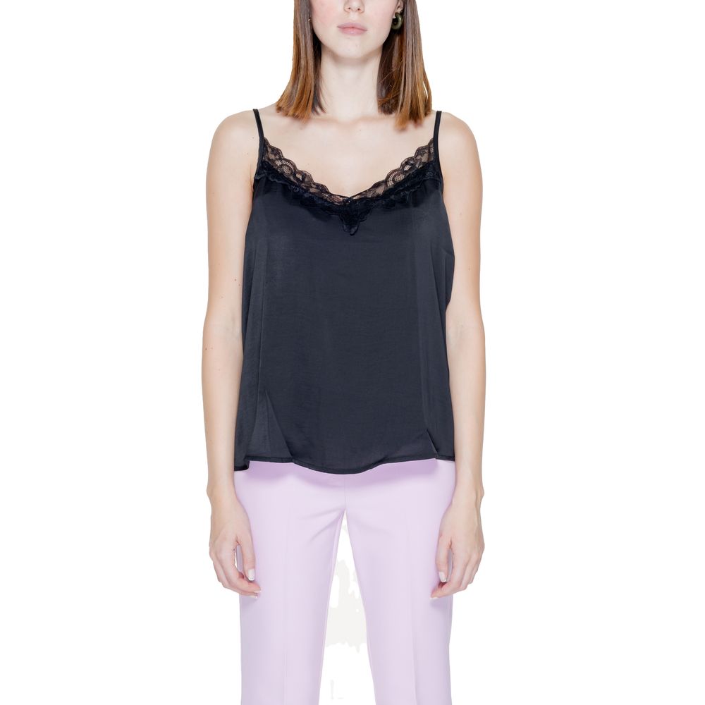 Jacqueline De Yong Black Polyester Tank Top