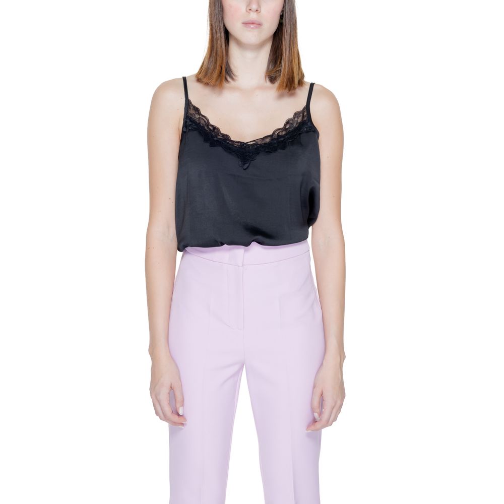 Jacqueline De Yong Black Polyester Tank Top
