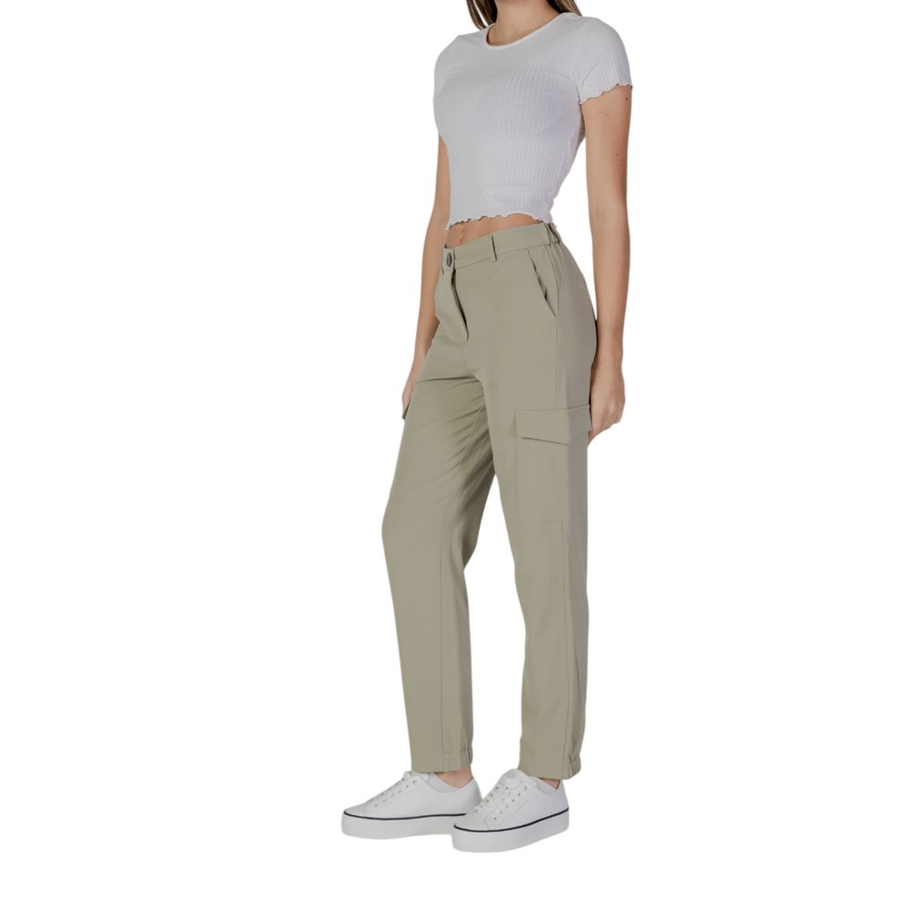B.Young Green Polyester Pant