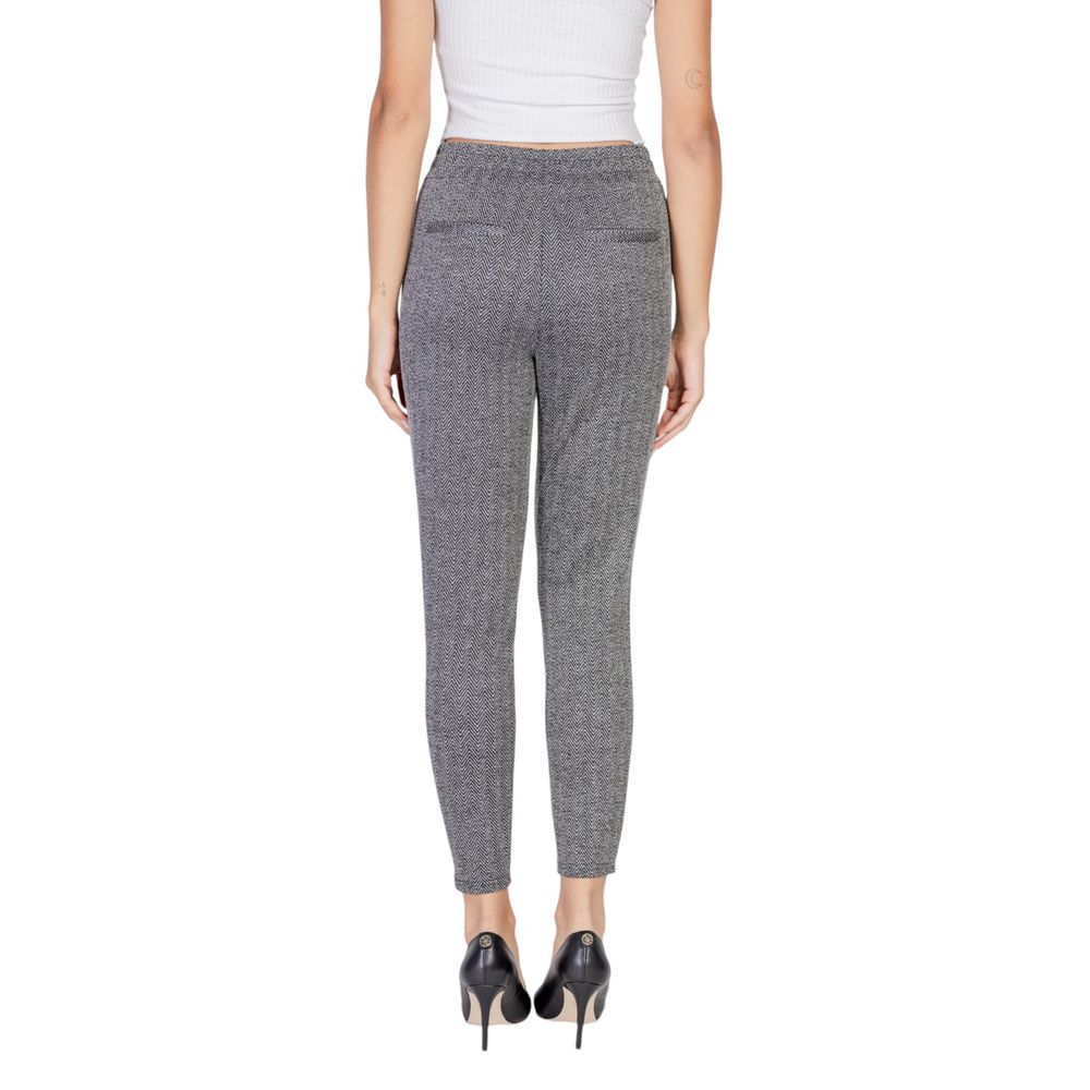 ICHI Black Polyester Skinny Pant