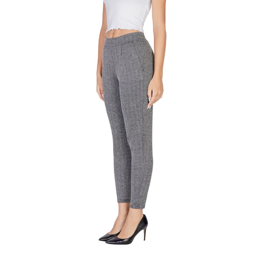 ICHI Black Polyester Skinny Pant