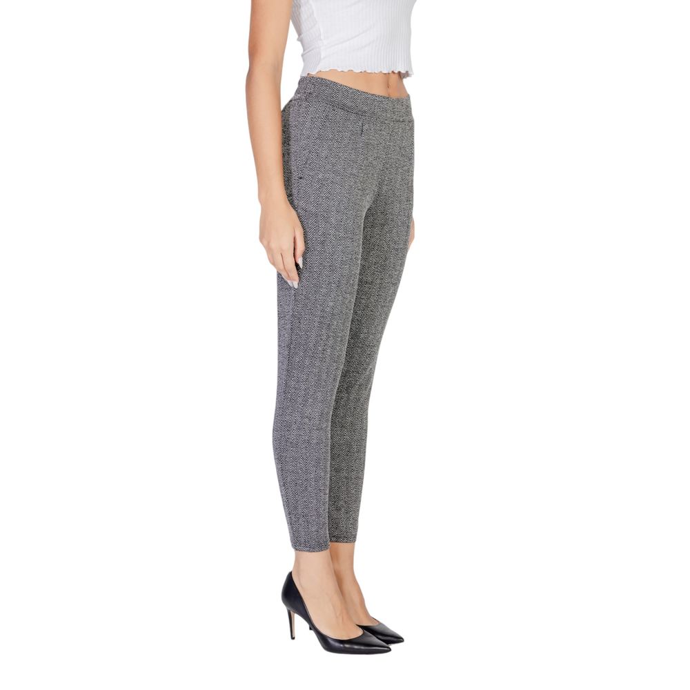 ICHI Black Polyester Skinny Pant