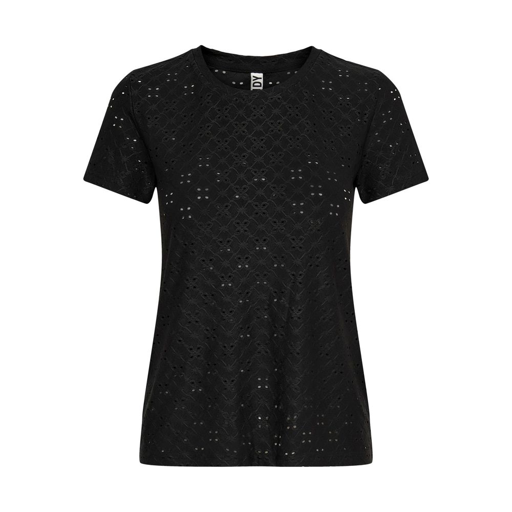 Jacqueline De Yong Black Polyester T-Shirt