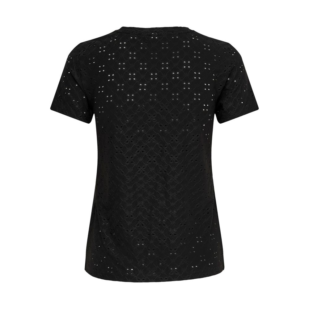 Jacqueline De Yong Black Polyester T-Shirt