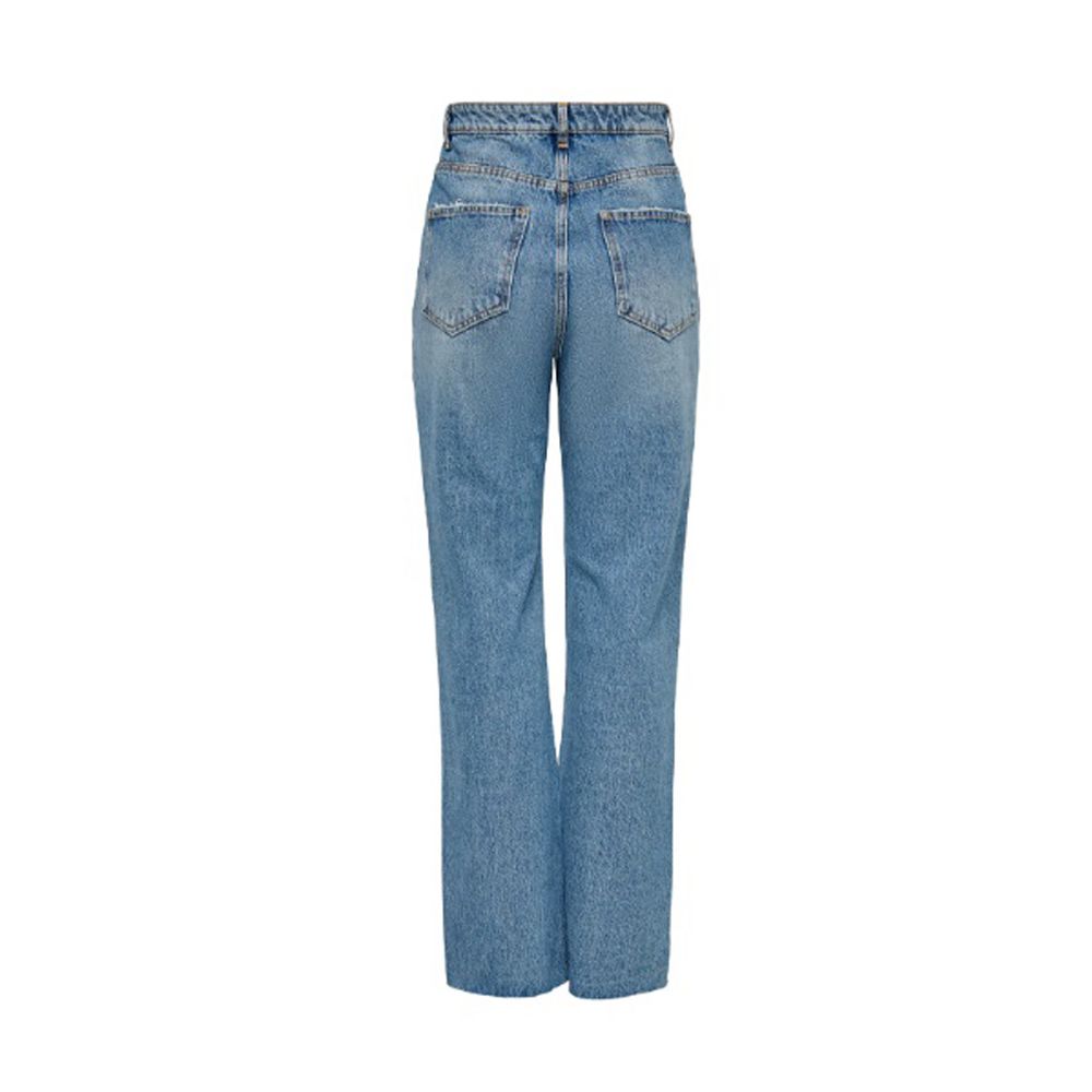 Only Light Blue Cotton Relaxed Fit Jean