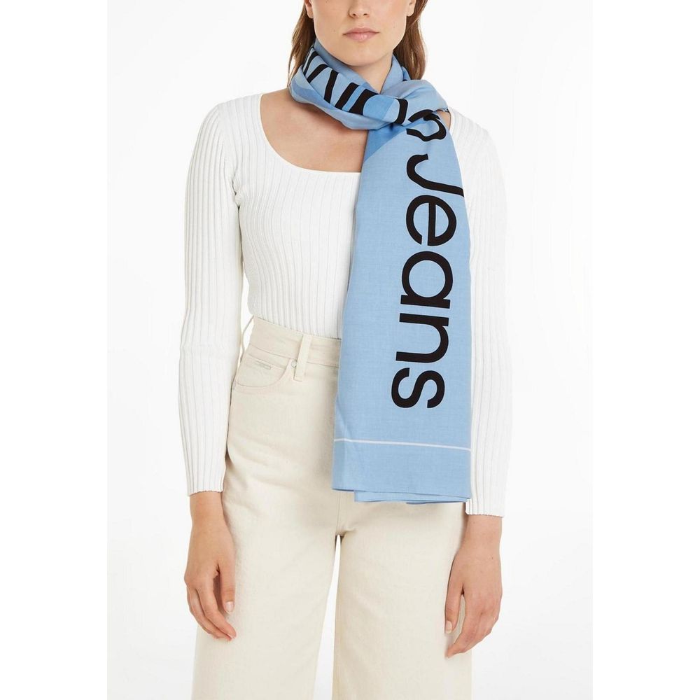 Calvin Klein Jeans Blue Organic Cotton Scarf