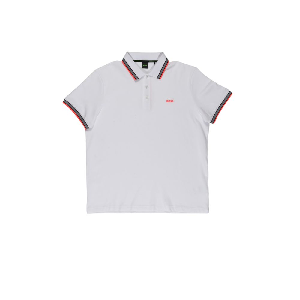 Bela bombažna polo majica Hugo Boss