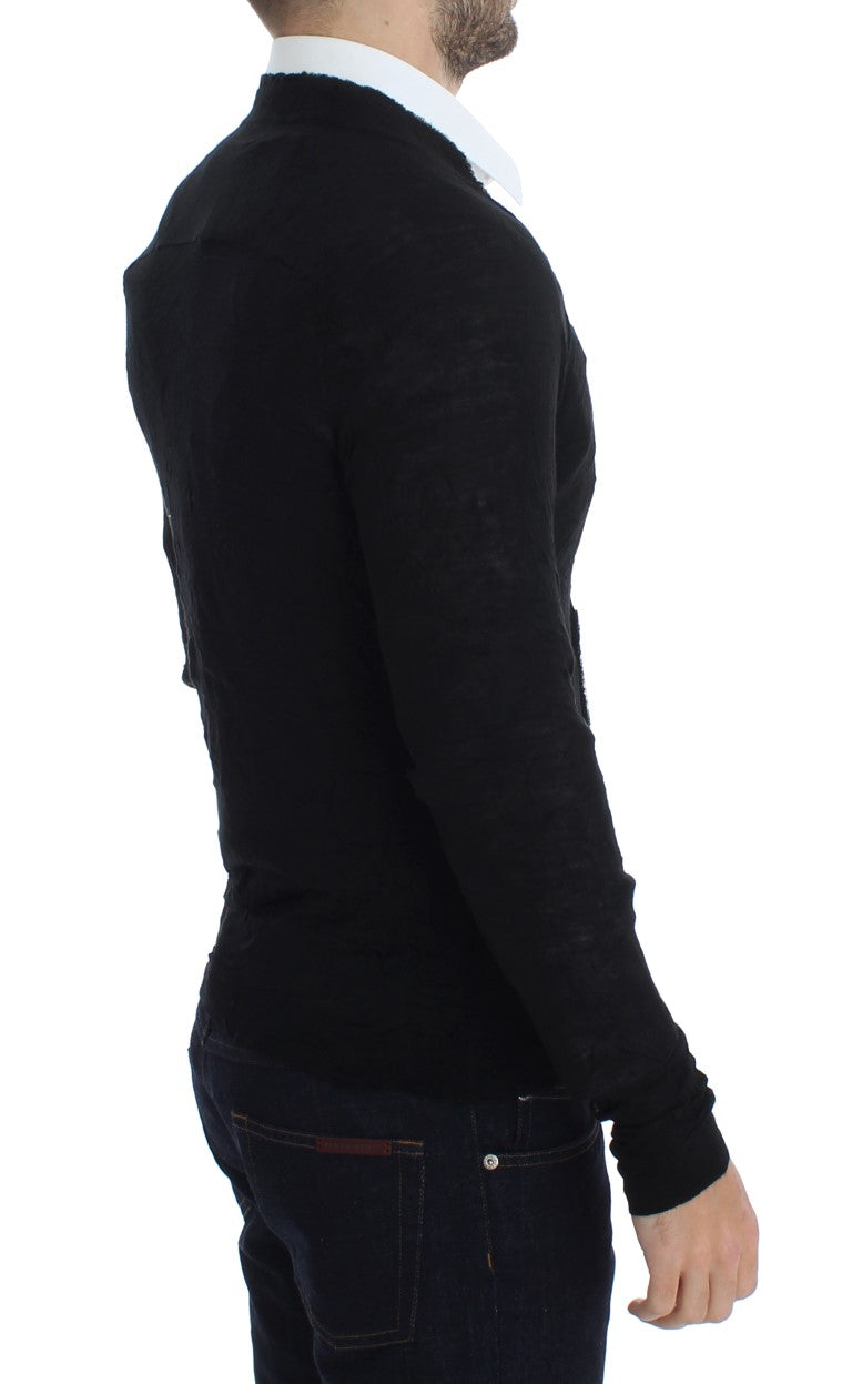 Costume National Elegantna črna jopica iz merino volne