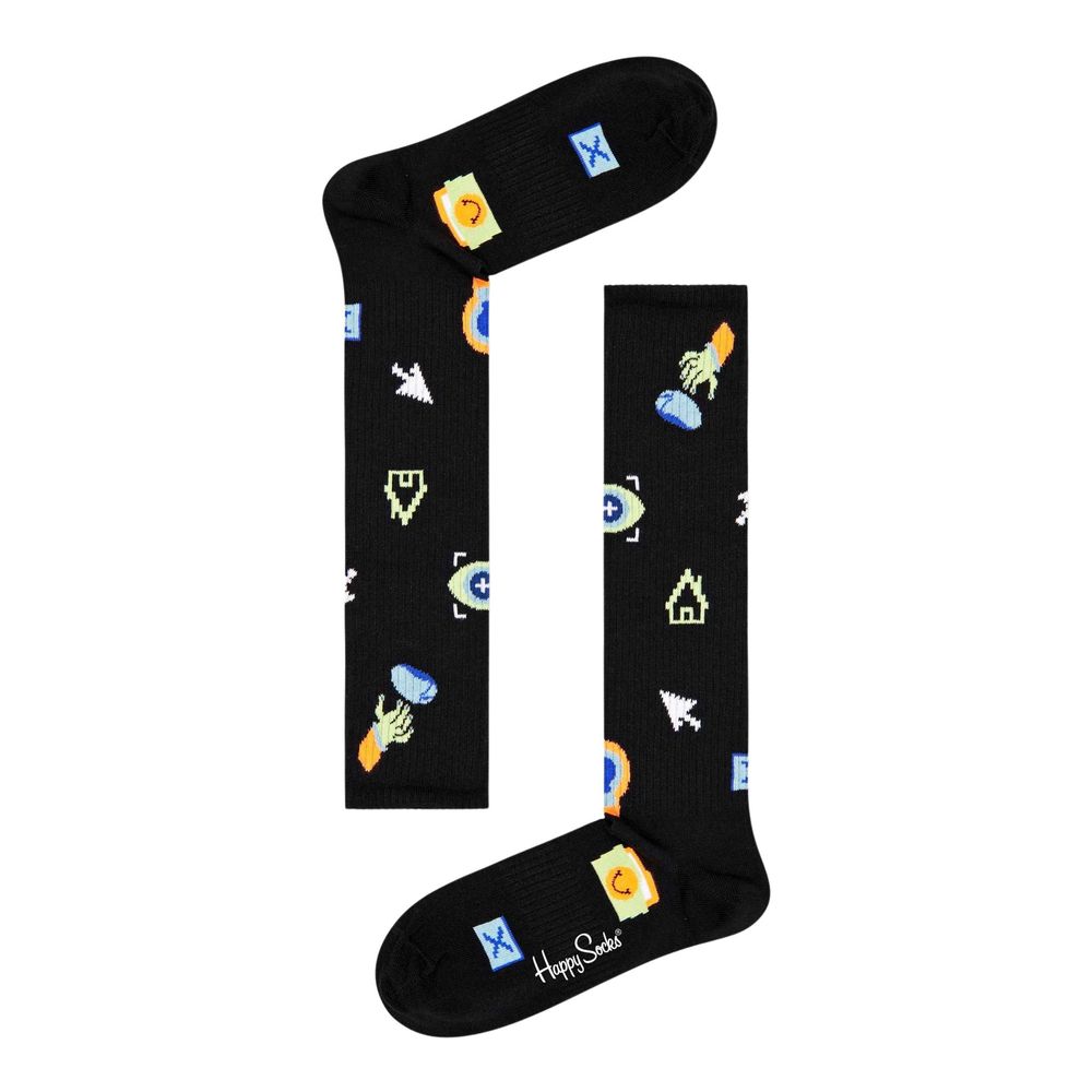 Happy Socks Črna bombažna nogavica