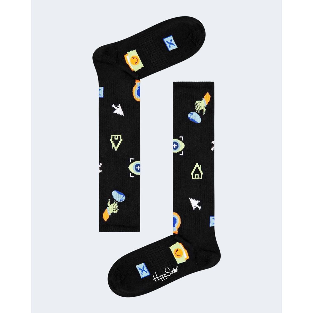 Happy Socks Črna bombažna nogavica