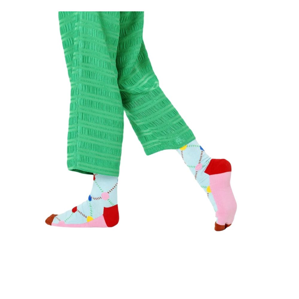 Happy Socks Modra bombažna nogavica