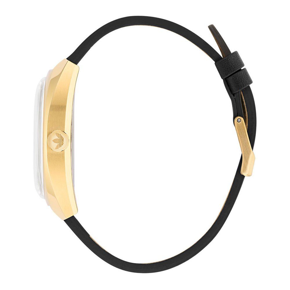 Črna usnjena elegantna ura