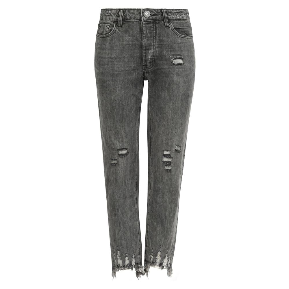 One Teaspoon Dark Gray Cotton Women's Jeans