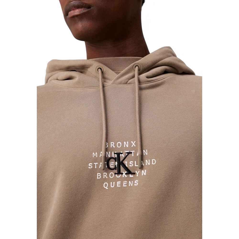 Calvin Klein Jeans Beige Cotton Hoody