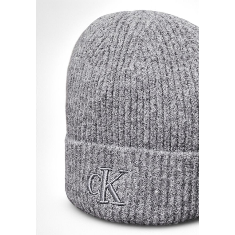 Calvin Klein Gray Marabou Hat