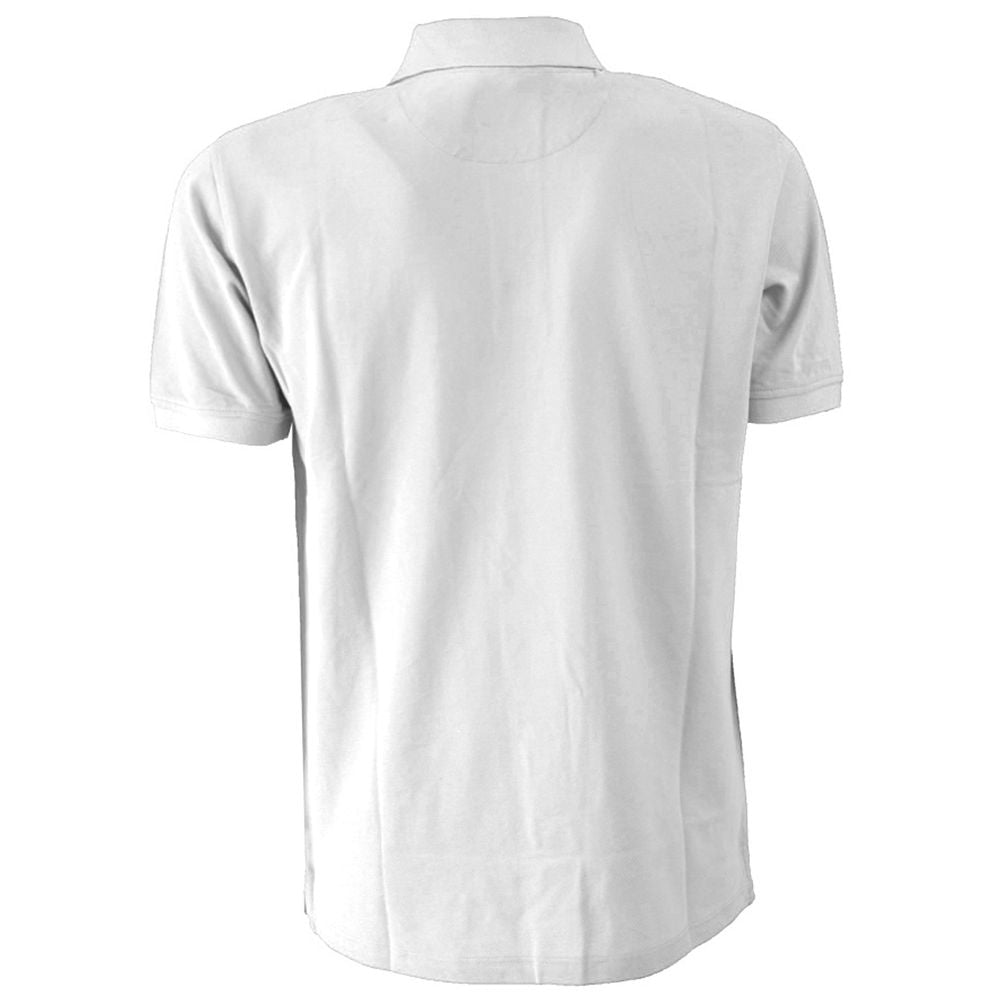 Yes Zee White Cotton Men's Polo Shirt