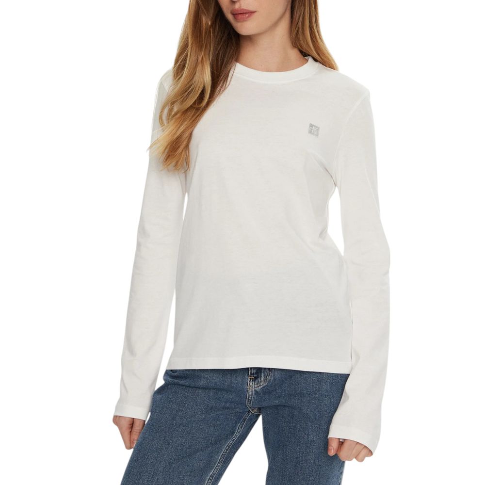 Calvin Klein Jeans White Cotton T-Shirt