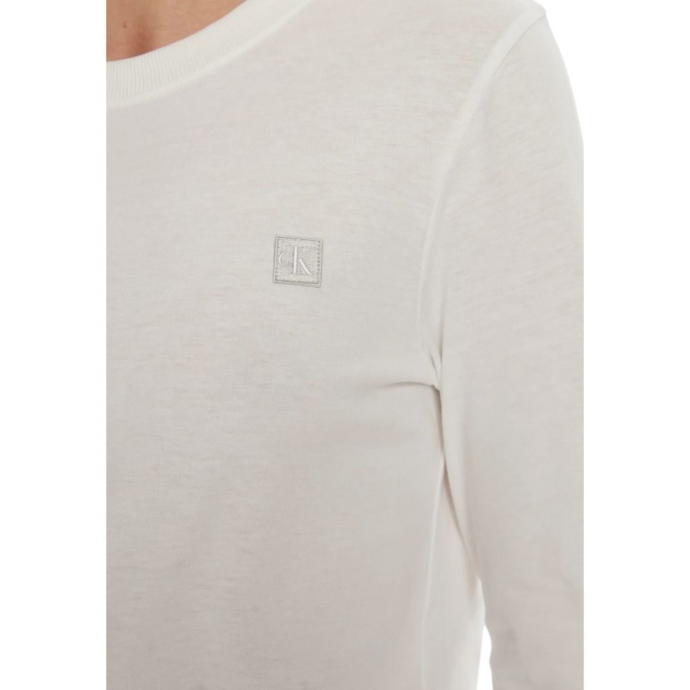 Calvin Klein Jeans White Cotton T-Shirt
