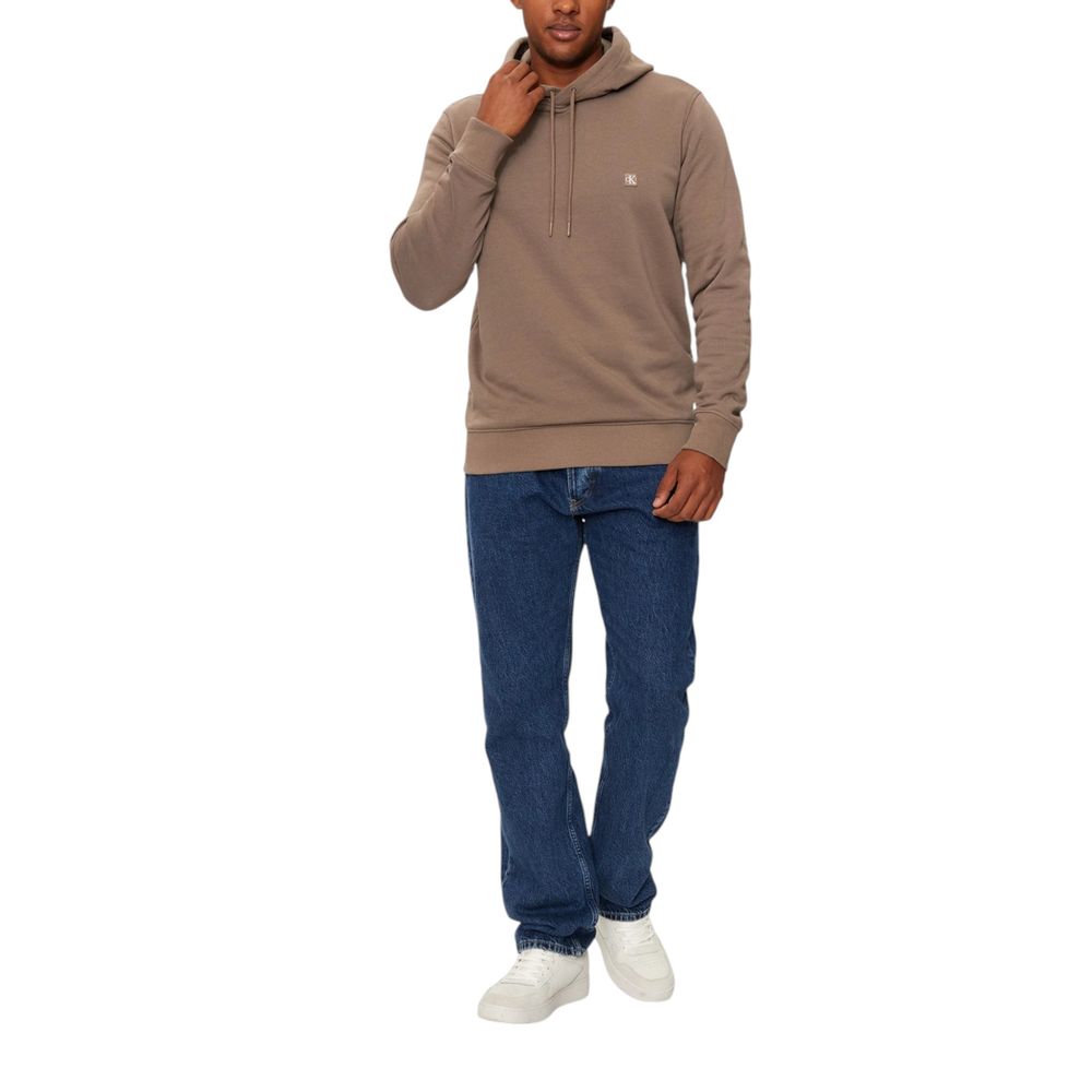 Calvin Klein Jeans Beige Recycled Cotton Hoody