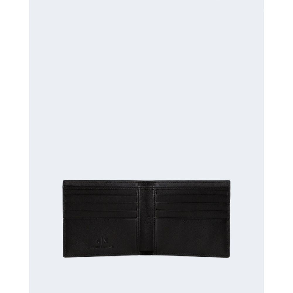 Armani Exchange Črna usnjena denarnica
