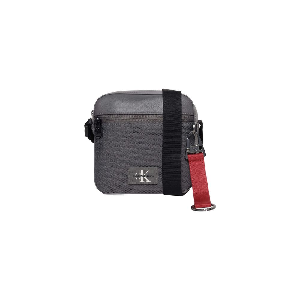 Calvin Klein Jeans Gray Recycled Polyester Messenger Bag