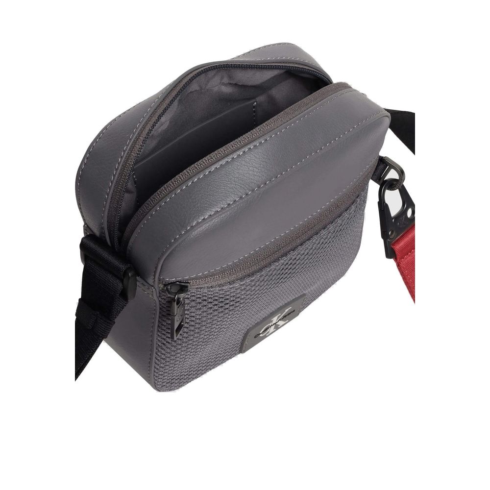 Calvin Klein Jeans Gray Recycled Polyester Messenger Bag