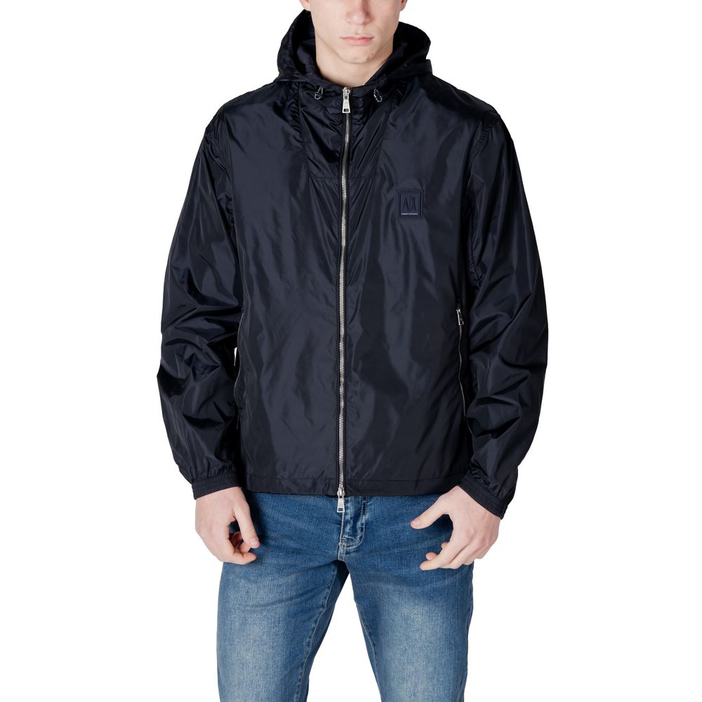 Armani Exchange Modra jakna iz poliamida