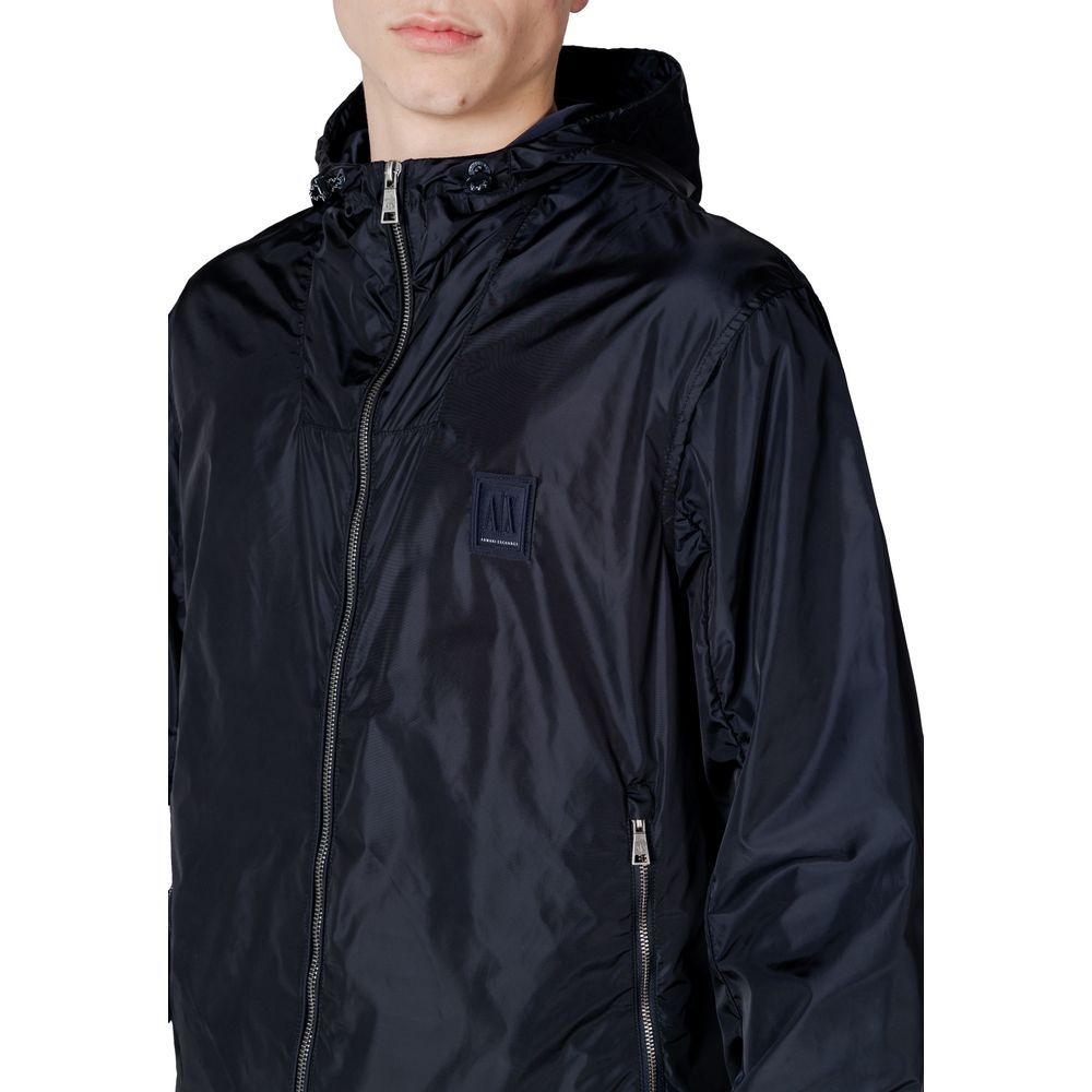 Armani Exchange Modra jakna iz poliamida