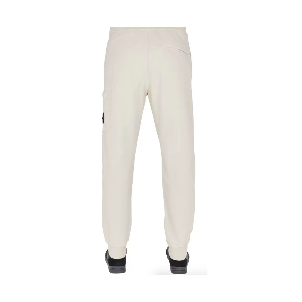 Stone Island Beige Cotton Men's Tracksuit Pant