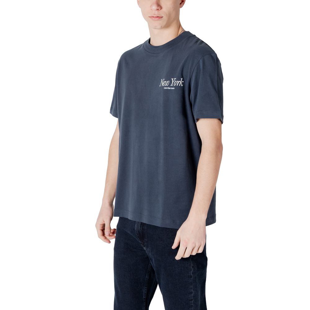 Calvin Klein Jeans Modra bombažna majica