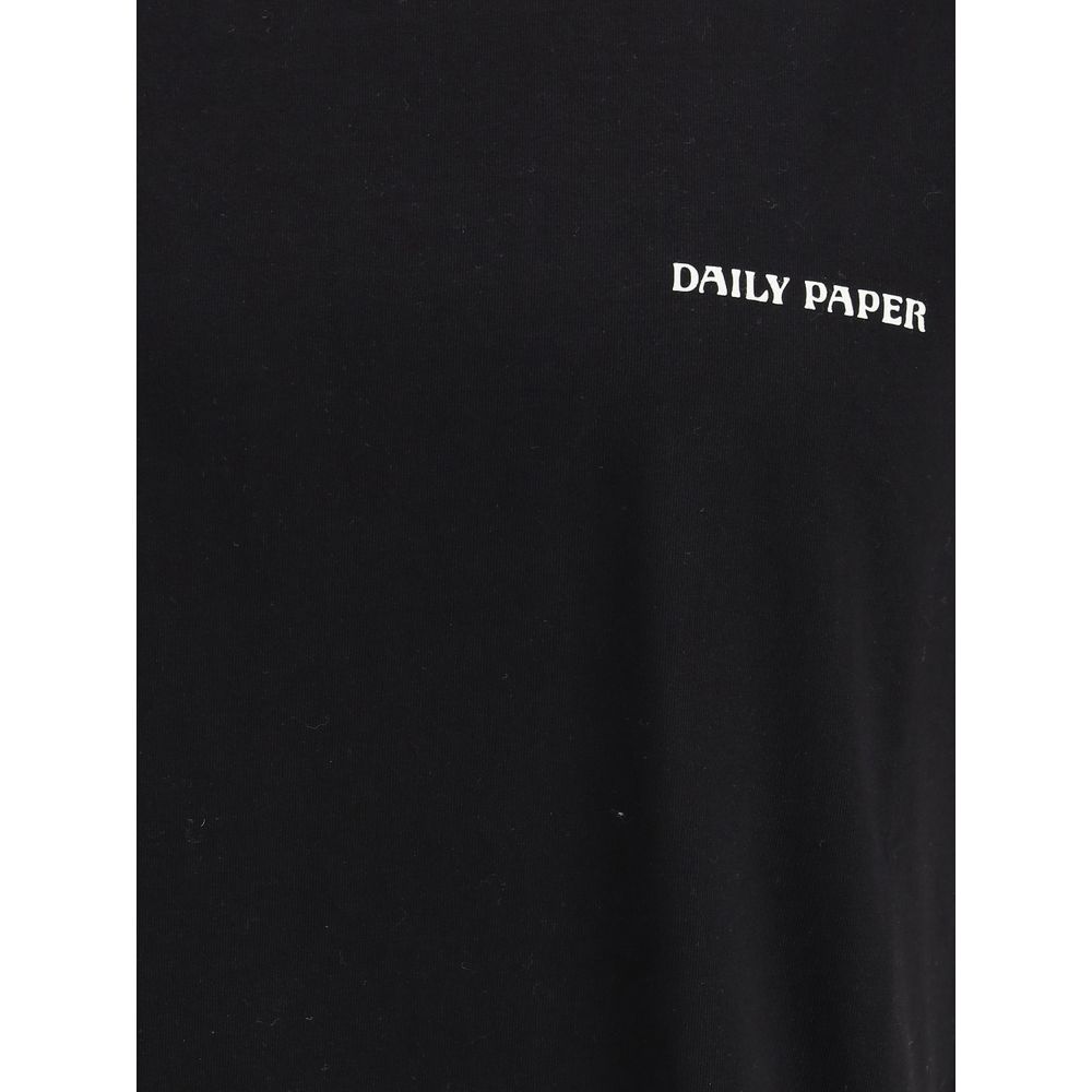 Daily Paper majica z belim maksi potiskom