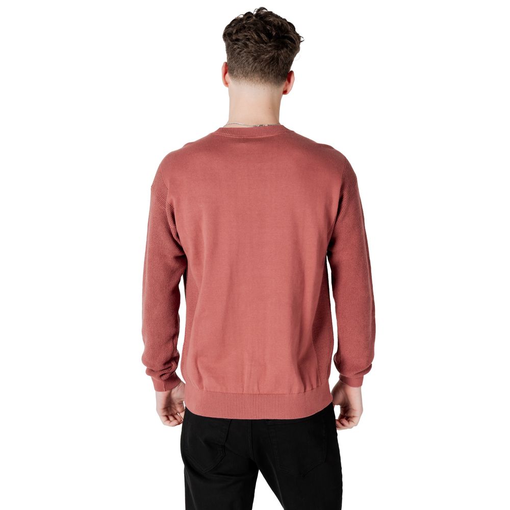 Calvin Klein Jeans Rdeč bombažni pulover
