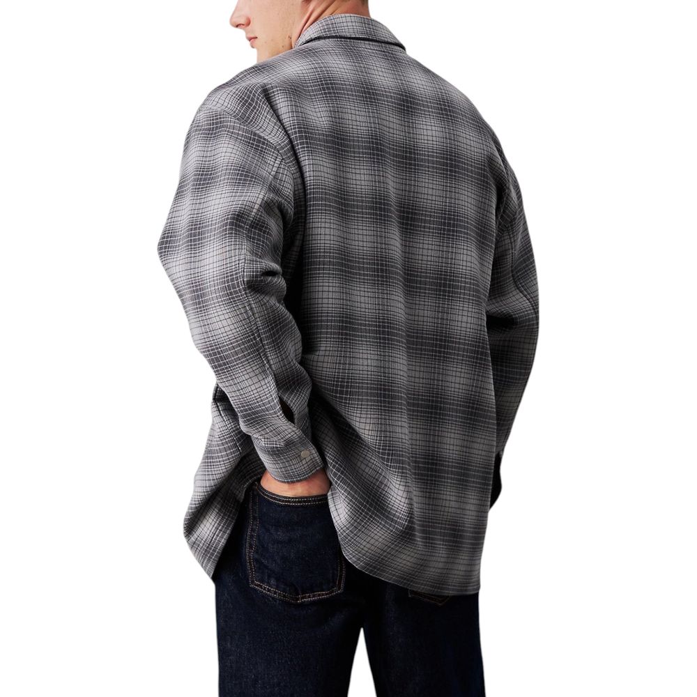 Calvin Klein Jeans Bela bombažna srajca