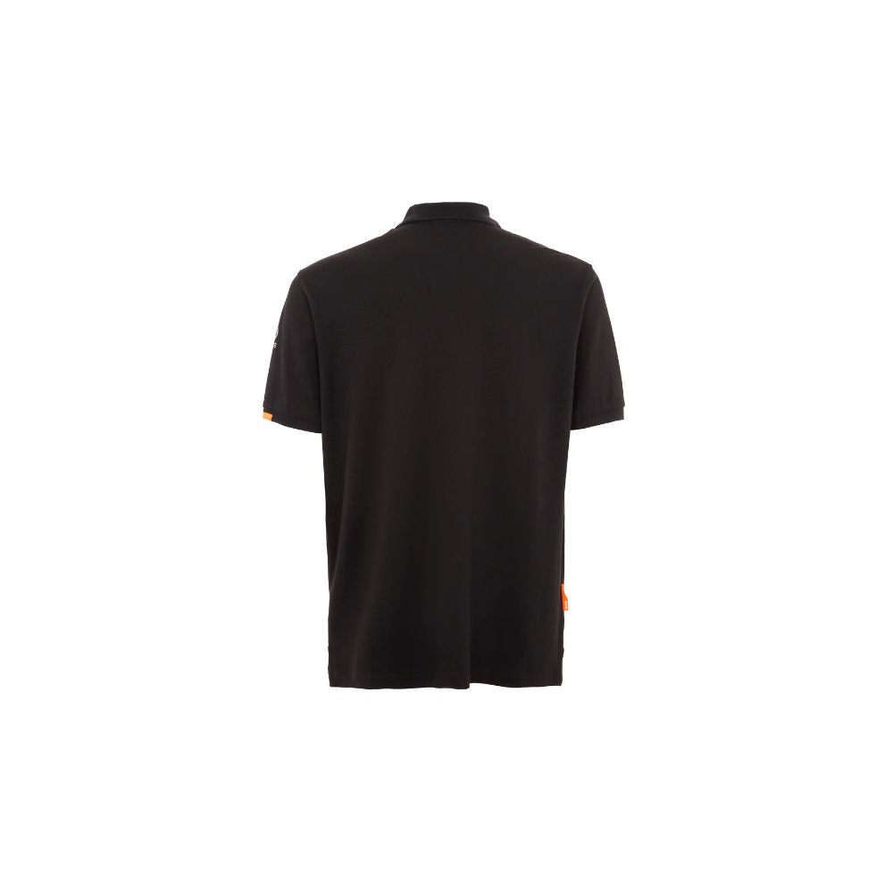 Suns Črna bombažna polo majica