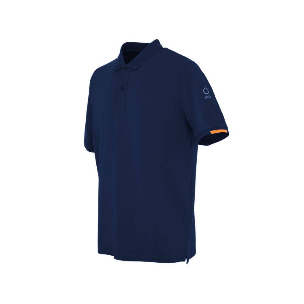 Modra bombažna polo majica Suns