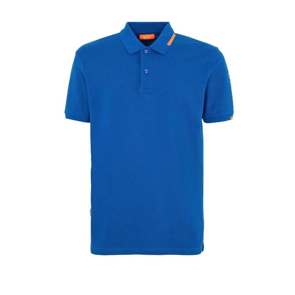 Modra bombažna polo majica Suns