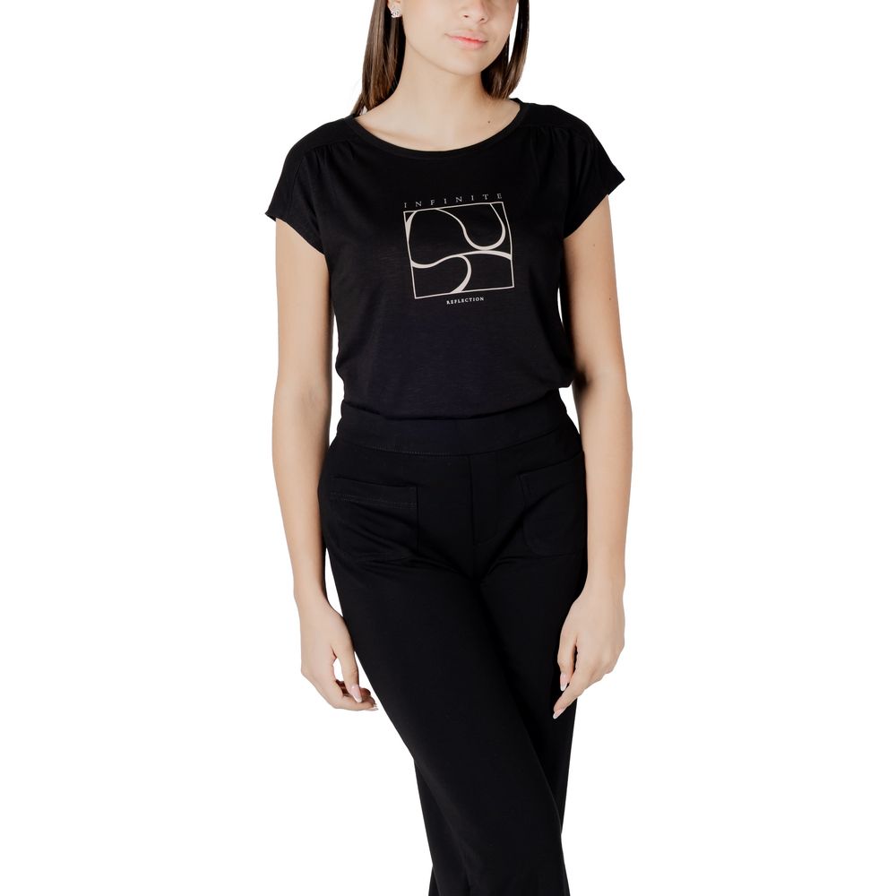 Street One Black Cotton Tops & T-Shirt