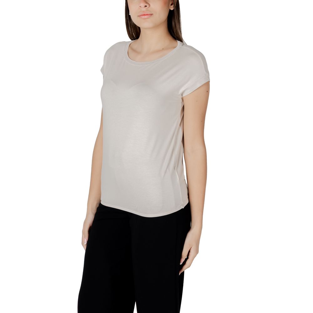 Street One Beige Viscose T-Shirt